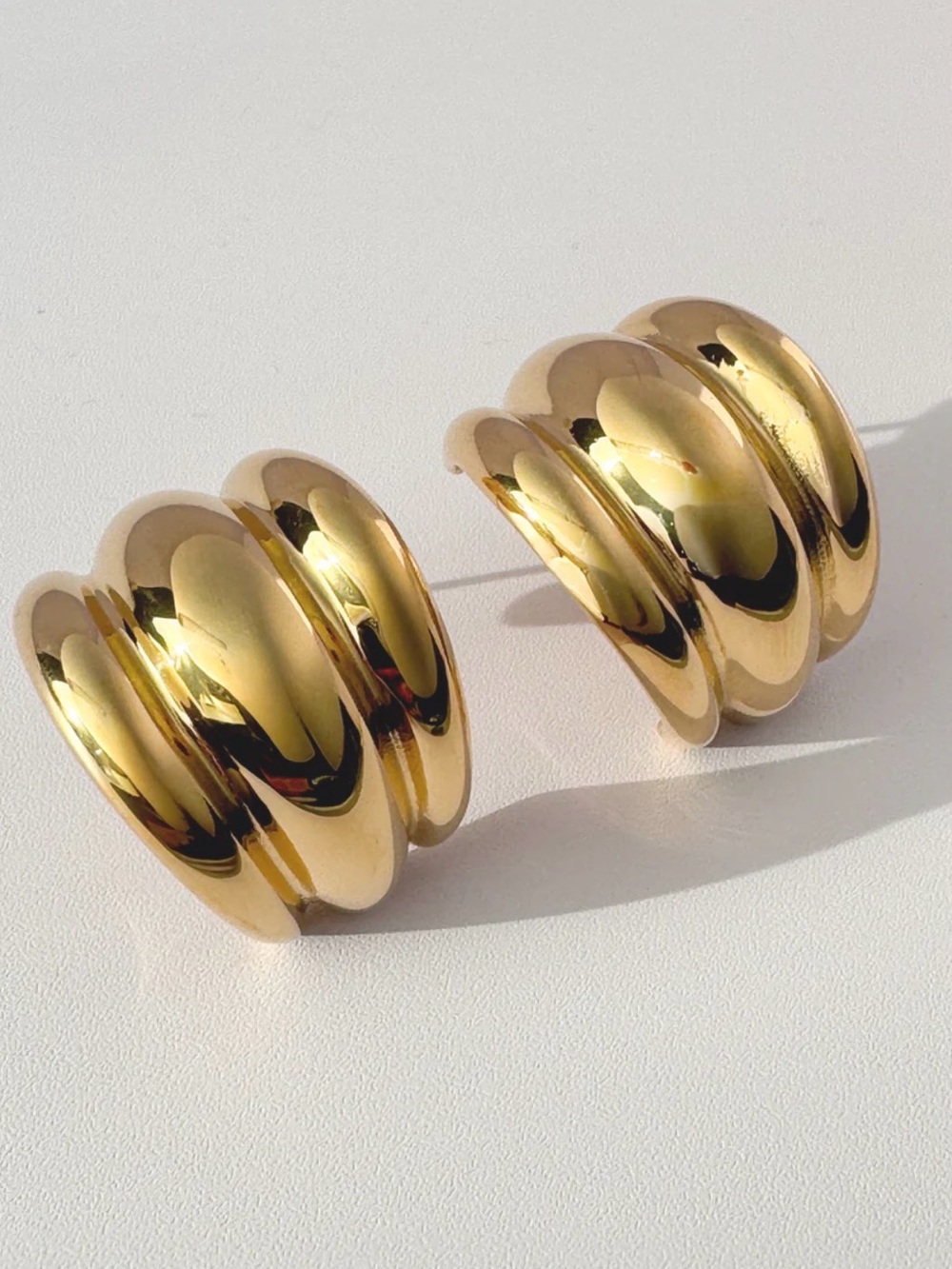 18k Gold plated stainless steel earring